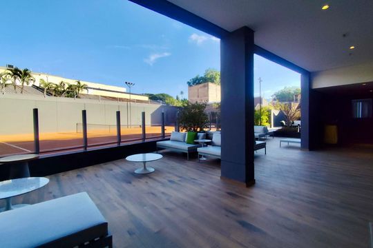 Área comum de apartamento para alugar com 2 quartos, 107m² em Jardim das Acacias, São Paulo