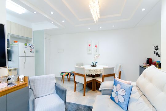 Sala de apartamento para alugar com 2 quartos, 54m² em Vila Augusta, Guarulhos