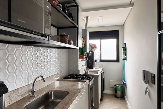 Cozinha de apartamento à venda com 2 quartos, 45m² em Freguesia do Ó, São Paulo