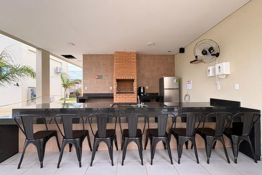 Área comum - Churrasqueira de apartamento para alugar com 2 quartos, 55m² em Geraldo Correia de Carvalho, Ribeirão Preto