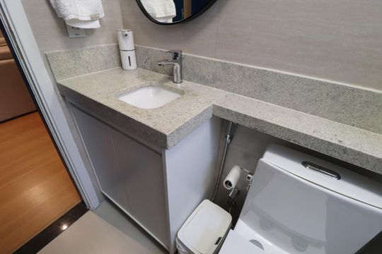 Banheiro Social de apartamento para alugar com 2 quartos, 57m² em Shopping Park, Uberlândia