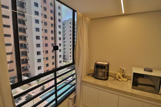 Cozinha de apartamento para alugar com 2 quartos, 57m² em Shopping Park, Uberlândia