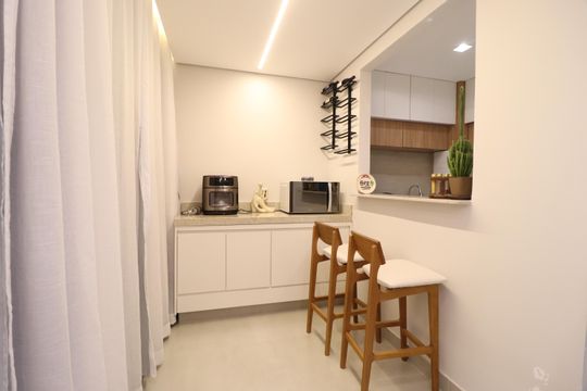 Cozinha de apartamento para alugar com 2 quartos, 57m² em Shopping Park, Uberlândia