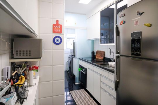 Cozinha de apartamento à venda com 3 quartos, 70m² em Barcelona, São Caetano do Sul