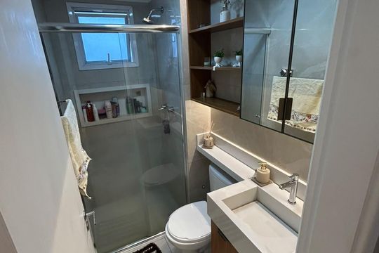 Banheiro de apartamento à venda com 2 quartos, 42m² em Vila Nova Cachoeirinha, São Paulo
