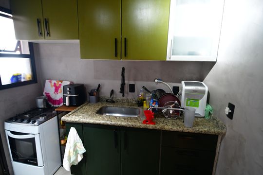 Cozinha de apartamento para alugar com 1 quarto, 60m² em Centro, Campinas