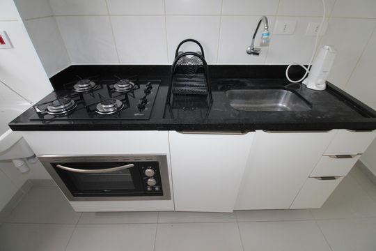 Cozinha de apartamento para alugar com 1 quarto, 34m² em Parque Residencial Aquarius, São José dos Campos