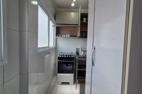 Área de Serviço de apartamento para alugar com 2 quartos, 60m² em Nova Mirim, Praia Grande