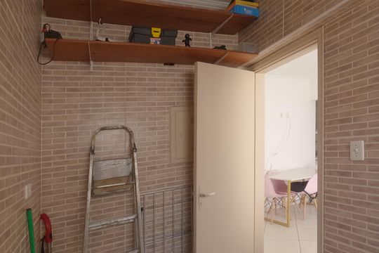 Área de Serviço de apartamento para alugar com 1 quarto, 65m² em Morro José Menino, Santos