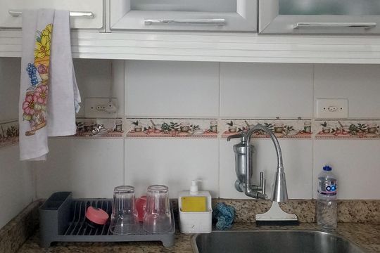 Cozinha Americana de apartamento para alugar com 1 quarto, 65m² em Morro José Menino, Santos