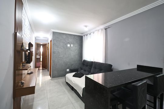 Sala de apartamento à venda com 2 quartos, 110m² em Vila Helena, Santo André