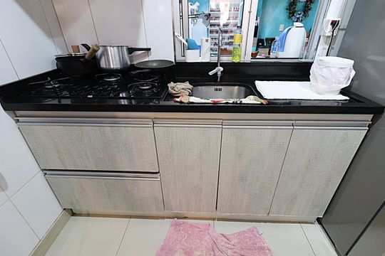 Cozinha de casa de condomínio à venda com 2 quartos, 96m² em Parque Santa Fé, Porto Alegre