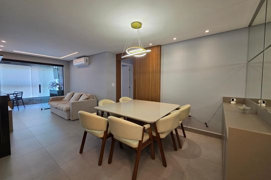 Sala de apartamento para alugar com 3 quartos, 108m² em Canto do Forte, Praia Grande