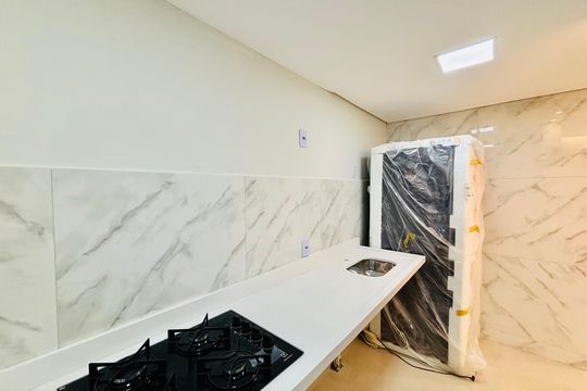 Cozinha de apartamento para alugar com 2 quartos, 42m² em Colônia (zona Leste), São Paulo