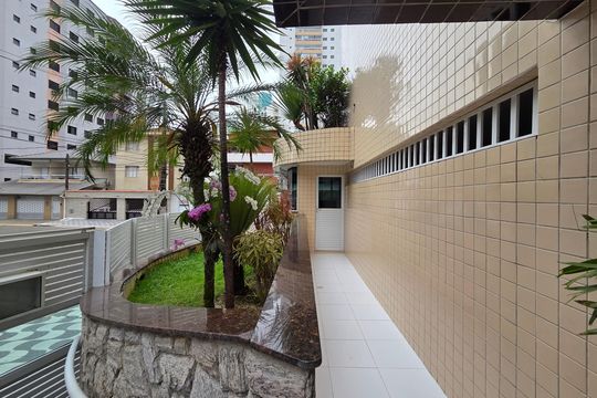 Fachada e portaria de apartamento para alugar com 2 quartos, 62m² em Guilhermina, Praia Grande
