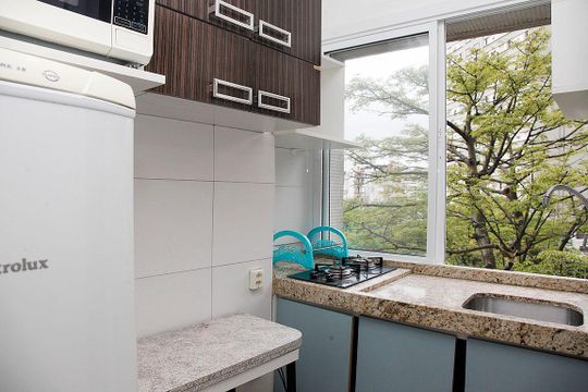 Cozinha de kitnet/studio para alugar com 1 quarto, 30m² em Centro Histórico, Porto Alegre