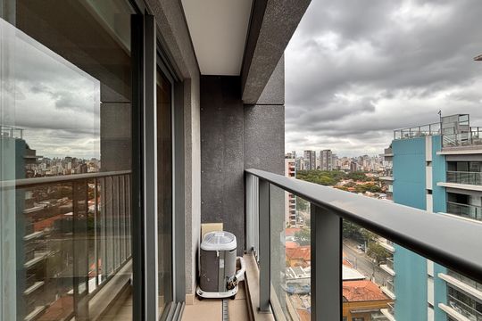 Varanda de apartamento para alugar com 1 quarto, 29m² em Indianópolis, São Paulo