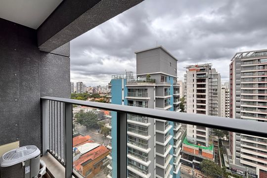 Varanda de apartamento para alugar com 1 quarto, 29m² em Indianópolis, São Paulo
