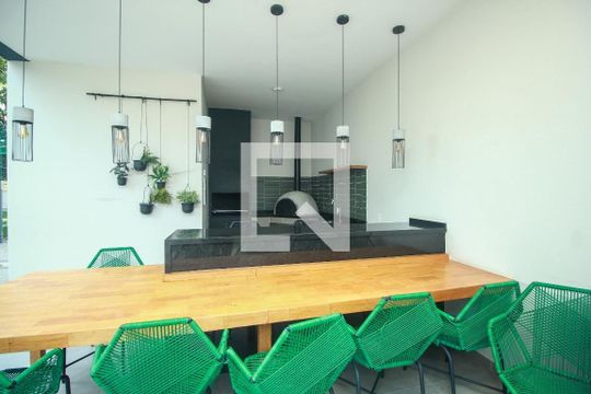 Área comum - Churrasqueira de apartamento para alugar com 2 quartos, 35m² em Santa Maria, Santo André