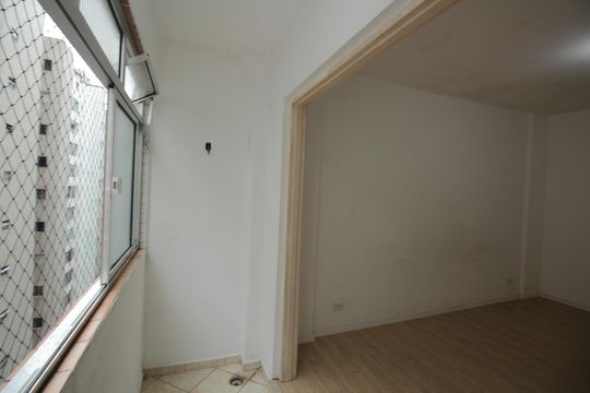Varanda do Quarto de apartamento para alugar com 1 quarto, 50m² em Ponta da Praia, Santos