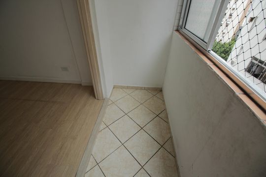 Varanda do Quarto de apartamento para alugar com 1 quarto, 50m² em Ponta da Praia, Santos