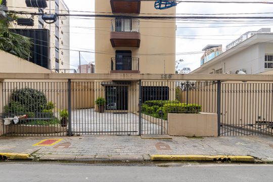 Entrada do prédio de apartamento à venda com 1 quarto, 35m² em Chácara Itaim, São Paulo