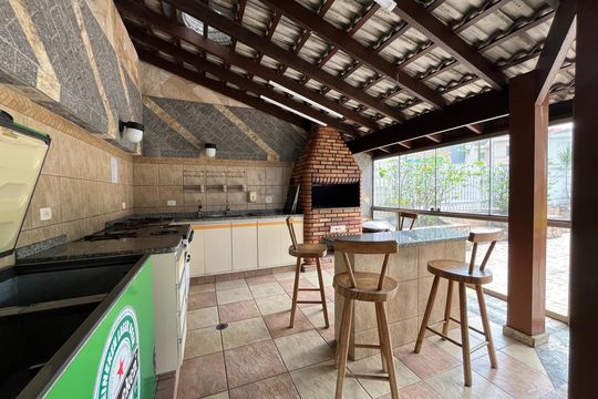 Área comum - Churrasqueira de apartamento à venda com 3 quartos, 136m² em Vila Sao Vicente, São Paulo