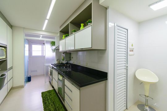 Cozinha de apartamento à venda com 3 quartos, 122m² em Campo Belo, São Paulo