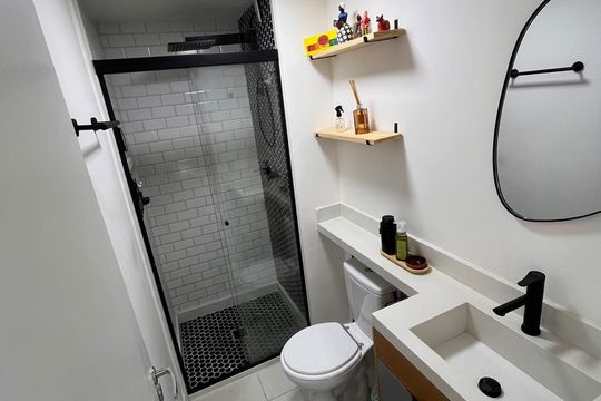 Banheiro de apartamento para alugar com 2 quartos, 38m² em Barra Funda, São Paulo