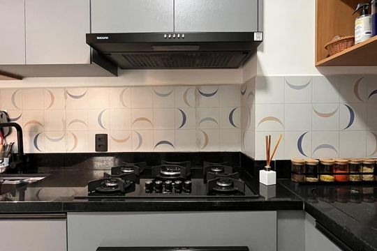 Cozinha de apartamento para alugar com 2 quartos, 38m² em Barra Funda, São Paulo