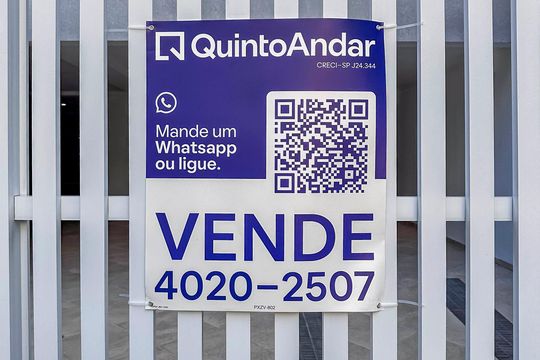 Placa Instalada na Fachada de apartamento à venda com 2 quartos, 70m² em Jardim Paraiso, Santo André