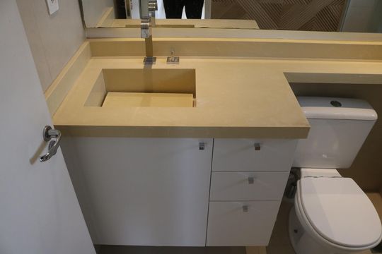 Banheiro de kitnet/studio à venda com 1 quarto, 40m² em Barra Funda, São Paulo