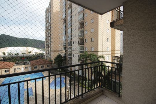 Varanda da Sala de apartamento para alugar com 2 quartos, 62m² em Areia Branca, Santos