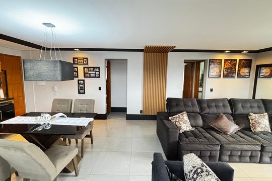 Sala - Sala de Jantar  de apartamento à venda com 3 quartos, 199m² em Vila Scarpelli, Santo André