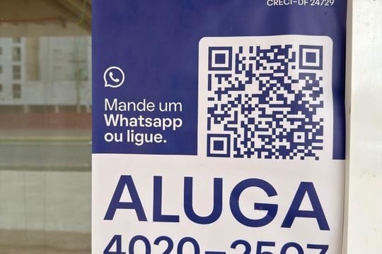 Placa de apartamento para alugar com 1 quarto, 28m² em Recanto das Emas, Brasília