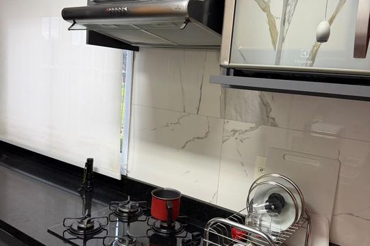 Cozinha de apartamento à venda com 3 quartos, 148m² em Vila Valparaíso, Santo André