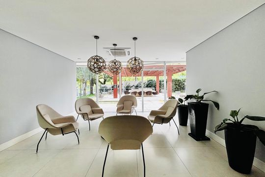 Hall social de apartamento à venda com 1 quarto, 69m² em Residencial Zero (tambore), Barueri