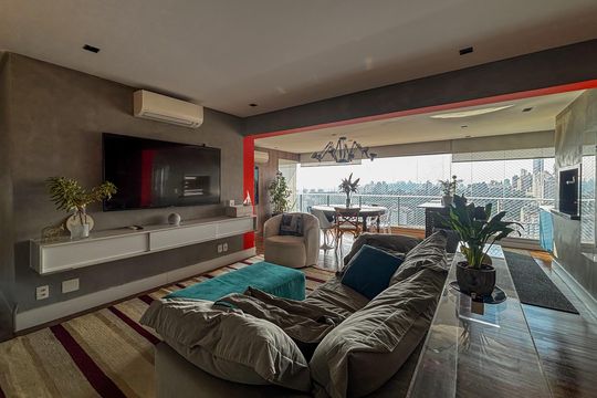 Sala de apartamento para alugar com 2 quartos, 121m² em Pinheiros, São Paulo