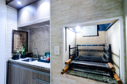 Varanda  de apartamento à venda com 3 quartos, 87m² em Vila Augusta, Guarulhos