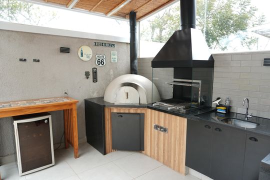 Área gourmet de casa de condomínio à venda com 3 quartos, 160m² em Residencial Dois (tambore), Santana de Parnaíba