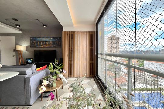 Varanda de apartamento à venda com 2 quartos, 60m² em Vila Monte Alegre, São Paulo