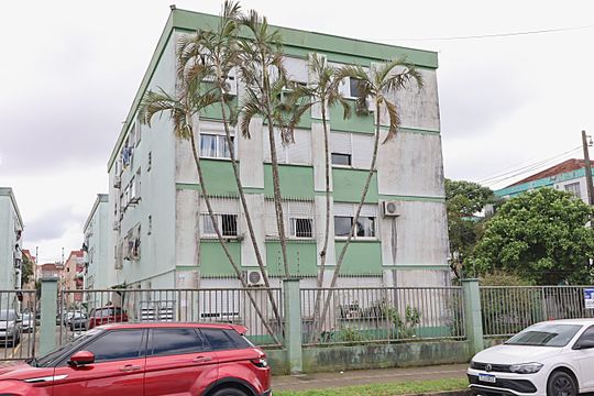 Fachada do bloco de apartamento à venda com 2 quartos, 70m² em Jardim Dona Leopoldina, Porto Alegre