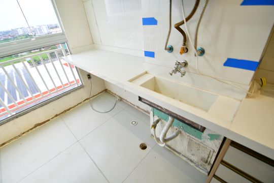 Área de Serviço de apartamento à venda com 2 quartos, 56m² em Loteamento Remanso Campineiro, Hortolândia