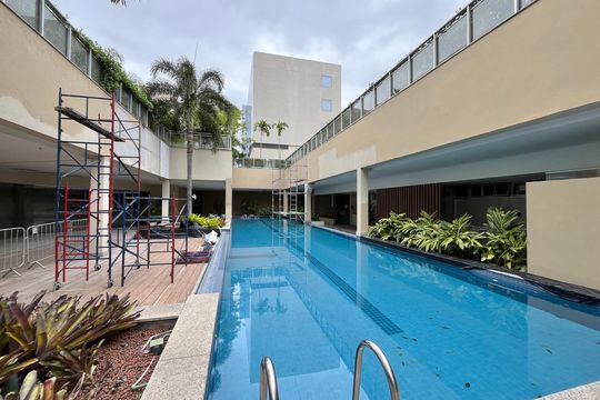 Área comum - Piscina de apartamento para alugar com 1 quarto, 72m² em Barra da Tijuca, Rio de Janeiro