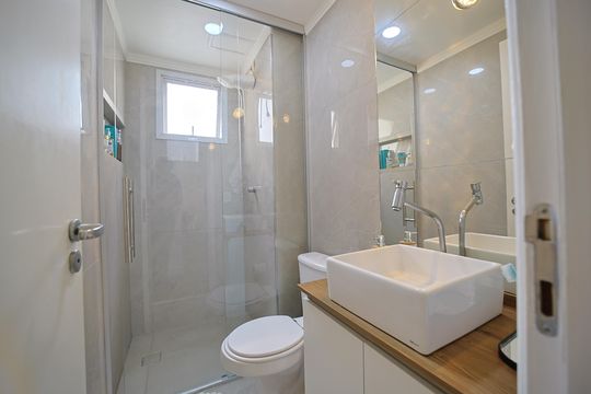 Banheiro de apartamento à venda com 2 quartos, 54m² em Vila Marieta, São Paulo