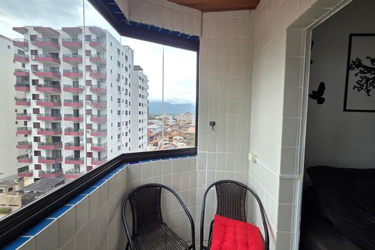 Varanda de apartamento para alugar com 2 quartos, 80m² em Vila Tupi, Praia Grande