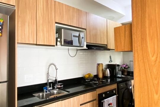 Cozinha  de apartamento para alugar com 2 quartos, 36m² em Vila Guilhermina, São Paulo