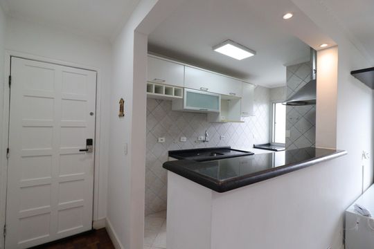 Cozinha de apartamento à venda com 2 quartos, 50m² em Jardim Taquaral, São Paulo
