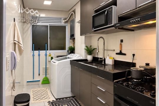 Cozinha de apartamento à venda com 2 quartos, 43m² em Colônia (Zona Leste), São Paulo