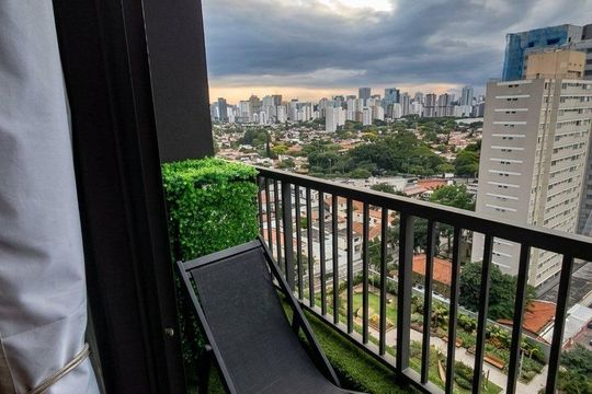 Varanda de apartamento à venda com 1 quarto, 23m² em Vila Olímpia, São Paulo